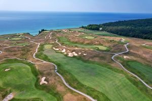 Arcadia Bluffs (Bluffs) 16th Aerial Side